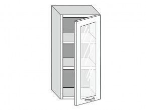 19.40.3 Шкаф настенный (h=913) на 400мм с 1-ой стекл. дверцей в Советском - sovetskij.magazinmebel.ru | фото