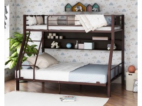 Двухъярусная кровать Гранада-1П 140 коричневый в Советском - sovetskij.magazinmebel.ru | фото