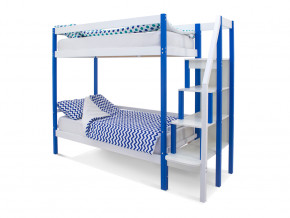 Двухъярусная кровать Svogen сине-белый в Советском - sovetskij.magazinmebel.ru | фото - изображение 1