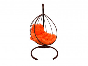 Кокон Капля без ротанга оранжевая подушка в Советском - sovetskij.magazinmebel.ru | фото - изображение 1
