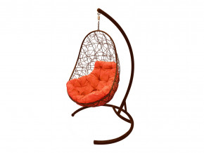 Кокон Овал с ротангом оранжевая подушка в Советском - sovetskij.magazinmebel.ru | фото - изображение 1