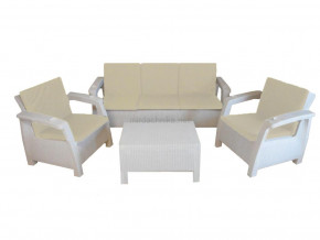 Комплект уличной мебели Yalta Premium Terrace Triple Set белый в Советском - sovetskij.magazinmebel.ru | фото - изображение 1