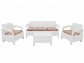 Комплект уличной мебели Yalta Terrace Triple Set белый в Советском - sovetskij.magazinmebel.ru | фото