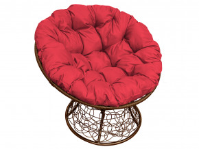 Кресло Папасан с ротангом красная подушка в Советском - sovetskij.magazinmebel.ru | фото - изображение 1