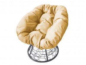 Кресло Пончик с ротангом бежевая подушка в Советском - sovetskij.magazinmebel.ru | фото - изображение 1