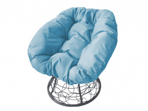 Кресло Пончик с ротангом голубая подушка в Советском - sovetskij.magazinmebel.ru | фото - изображение 1