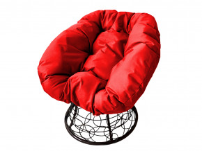 Кресло Пончик с ротангом красная подушка в Советском - sovetskij.magazinmebel.ru | фото