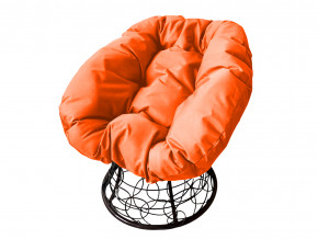 Кресло Пончик с ротангом оранжевая подушка в Советском - sovetskij.magazinmebel.ru | фото - изображение 1