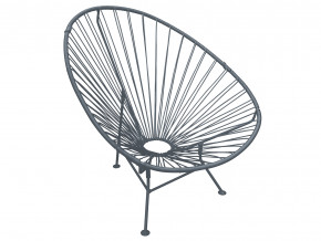 Кресло Ракушка с ротангом серый в Советском - sovetskij.magazinmebel.ru | фото
