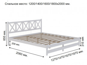 Кровать 2-х спальная Аист-8 Классика белый 1200х2000 мм в Советском - sovetskij.magazinmebel.ru | фото - изображение 2