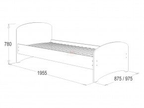 Кровать-4 одинарная 800*1900 млечный дуб в Советском - sovetskij.magazinmebel.ru | фото - изображение 2