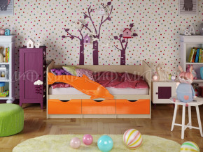 Кровать Дельфин-1 1600 Оранжевый металлик в Советском - sovetskij.magazinmebel.ru | фото - изображение 1