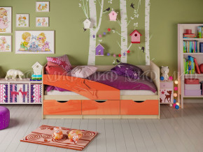 Кровать Дельфин 1600 Оранжевый металлик в Советском - sovetskij.magazinmebel.ru | фото - изображение 1