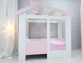 Кровать детская Теремок без ящика розовая в Советском - sovetskij.magazinmebel.ru | фото - изображение 1