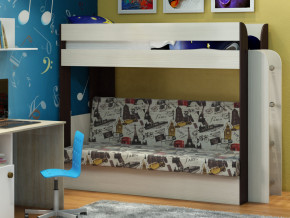 Кровать двухъярусная Карамель 75 венге ткань биг бен в Советском - sovetskij.magazinmebel.ru | фото