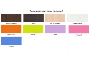 Кровать двухъярусная Юниор 1 Бодего-Белое дерево/Оранж без бортика в Советском - sovetskij.magazinmebel.ru | фото - изображение 2