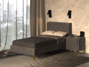 Кровать Рошаль 900 серый в Советском - sovetskij.magazinmebel.ru | фото - изображение 2