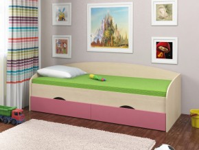 Кровать Соня 2 дуб молочный-розовый в Советском - sovetskij.magazinmebel.ru | фото - изображение 1