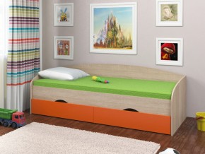 Кровать Соня 2 сонома-оранжевый в Советском - sovetskij.magazinmebel.ru | фото