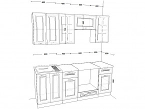 Кухонный гарнитур 1 Белый Вегас 2000 мм в Советском - sovetskij.magazinmebel.ru | фото - изображение 2